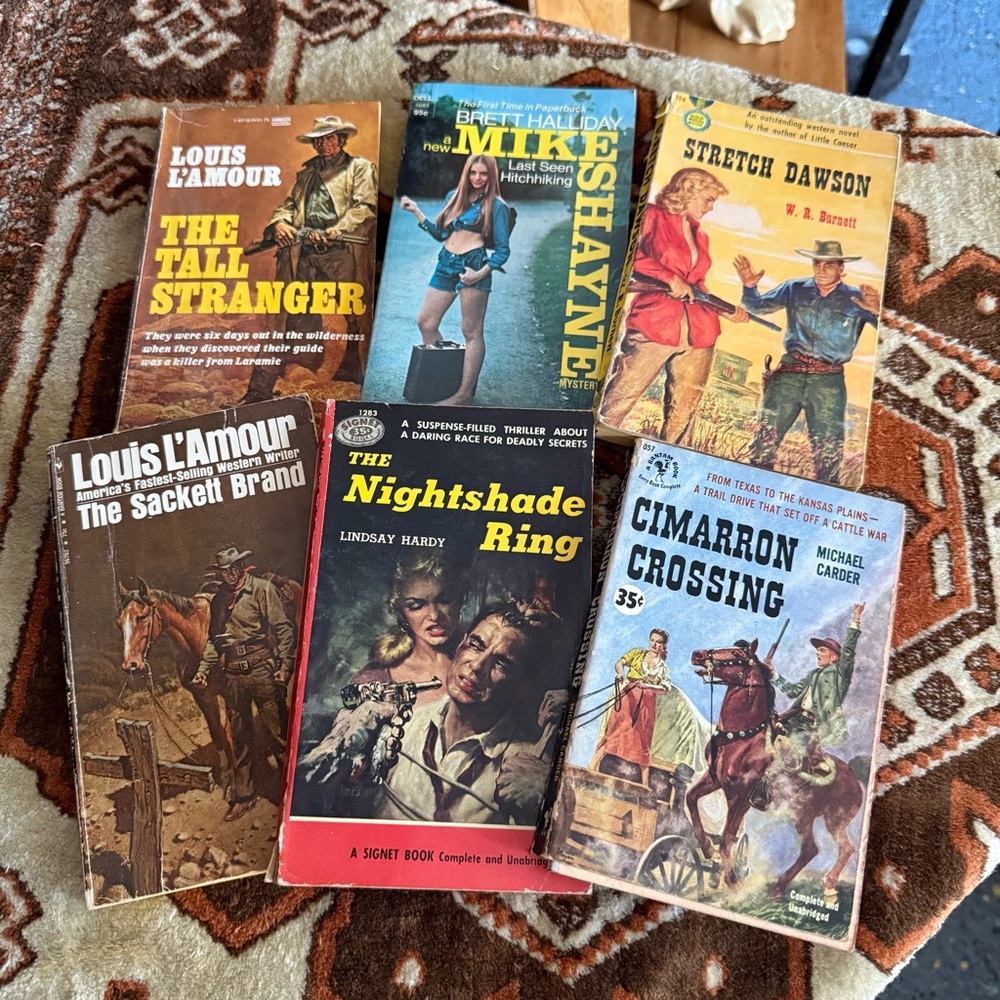 Vintage Western and Mystery Paperback Book Collection